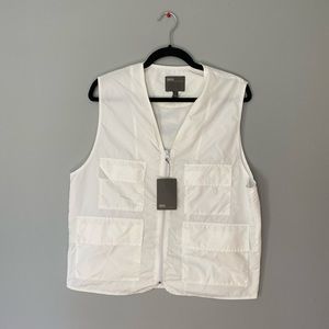 ASOS white utility vest Size Medium